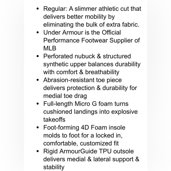 UNDER ARMOUR UA YARD MID ST METAL BASEBALL CLEATS BLACK NEW NO BOX - Picture 8 of 9